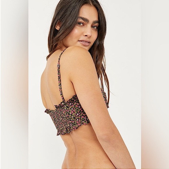 NWOT Picnic Bandeau Bra In Black Floral Combo Size Small - Picture 3 of 7